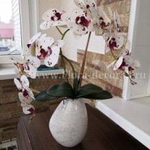 Купить искусственные цветы - Орхидея  в керамической  вазе