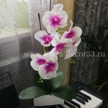 Купить искусственные цветы - Орхидея  в керамическом кашпо
