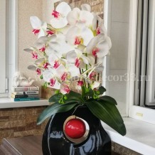 Купить искусственные цветы - Орхидея  в керамической  вазе