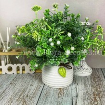 Купить искусственные цветы - Интерьерная зелень в керамическом  кашпо